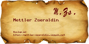 Mettler Zseraldin névjegykártya